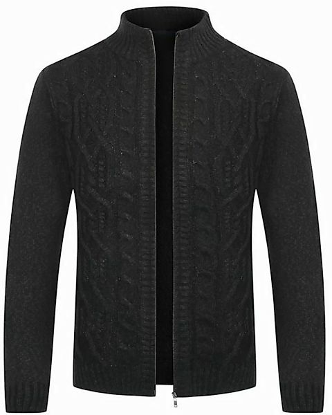 Allthemen Cardigan Herren Strickjacke mit Reißverschluss Grobstrick mit Ste günstig online kaufen