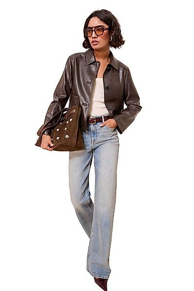 Friends Like These Lederjacke Friends Like These Kunstlederjacke mit Kragen günstig online kaufen