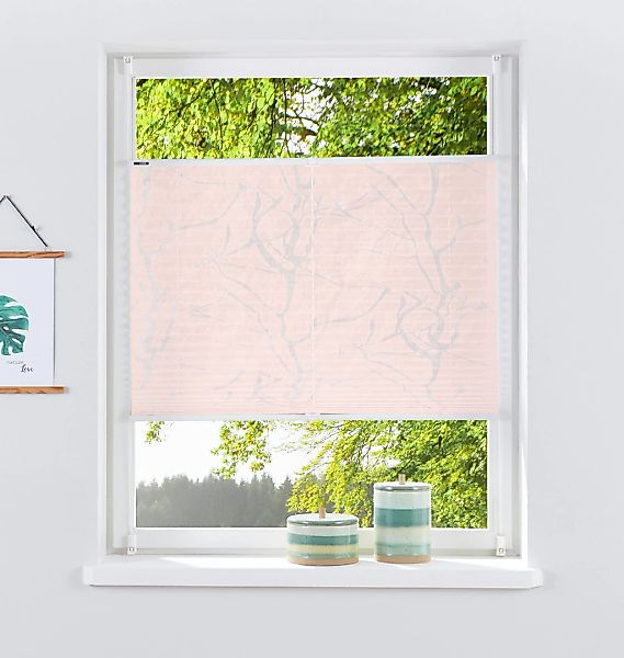 my home Plissee "Anna" Lichtschutz ohne Bohren verspannt Ästemotiv, Bestsel günstig online kaufen