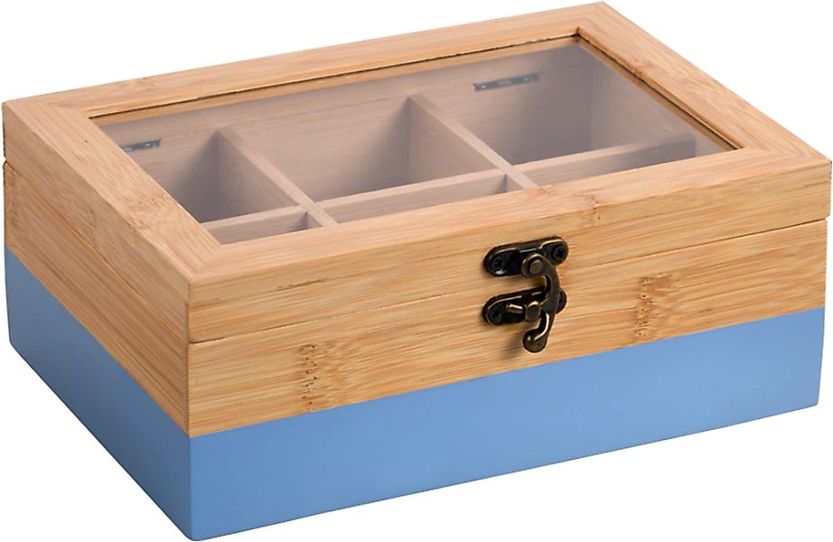 KESPER Teebox "Aufbewahrungsbox mit 6 Fächern, aus Bambus, FSC" 1 Stk. tlg. günstig online kaufen
