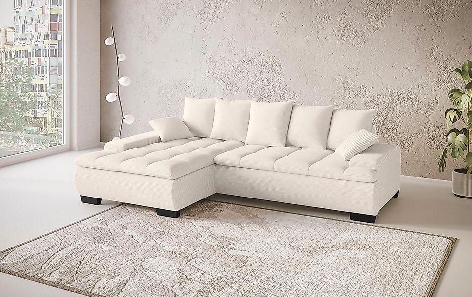 INOSIGN Ecksofa "Haiti II, L-Form", wahlweise mit Schlaffunktion/Bettkasten günstig online kaufen