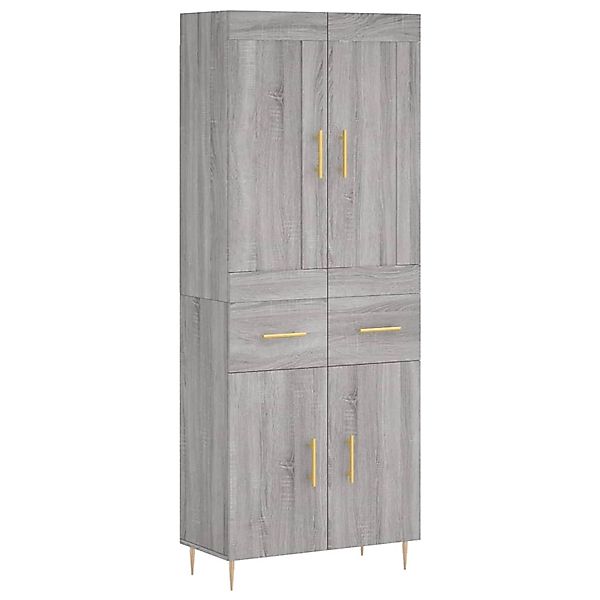 vidaXL Highboard Grau Sonoma 69,5x34x180 cm Holzwerkstoff 3199871 günstig online kaufen