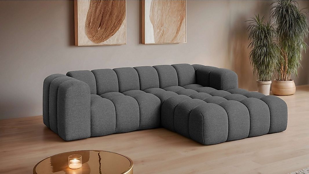 OTTO home Ecksofa KALLIE Design-Sofa mit Wellenunterfederung, Bubble-Optik, günstig online kaufen