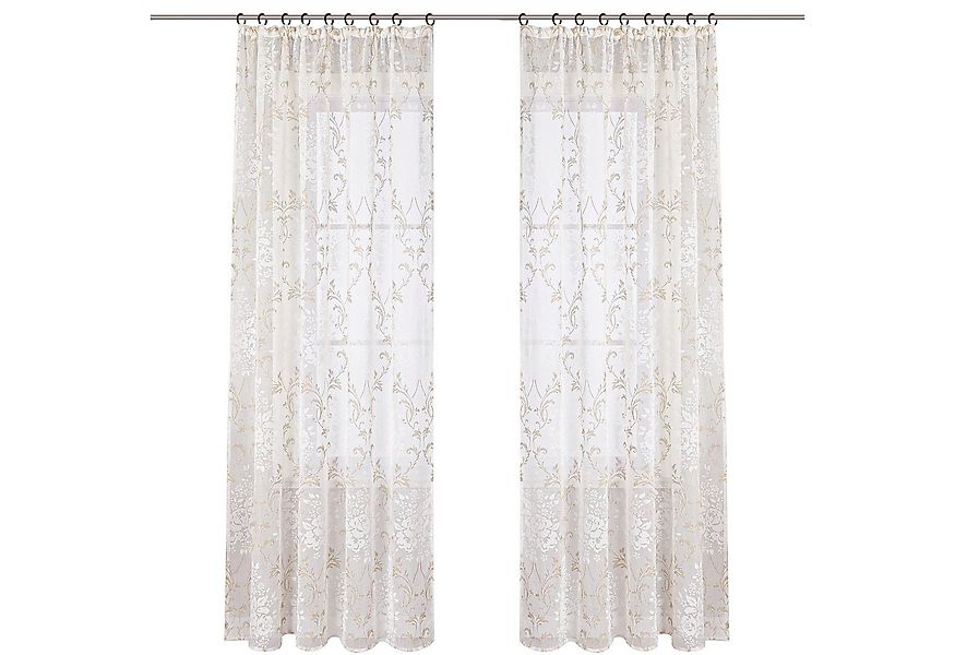 Joyswahl Vorhang Hofstil (1 St), Kräuselband, transparent, mit retro Blumen günstig online kaufen