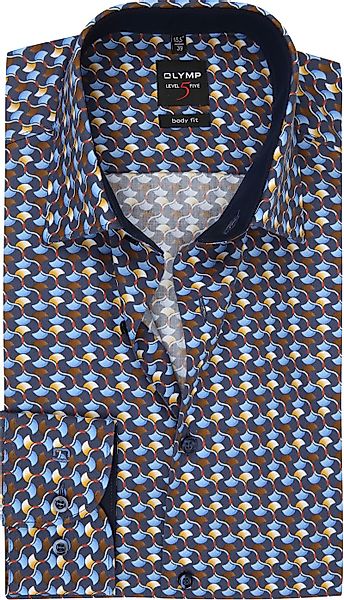 OLYMP Lvl 5 Hemd Design Blau - Größe 40 günstig online kaufen