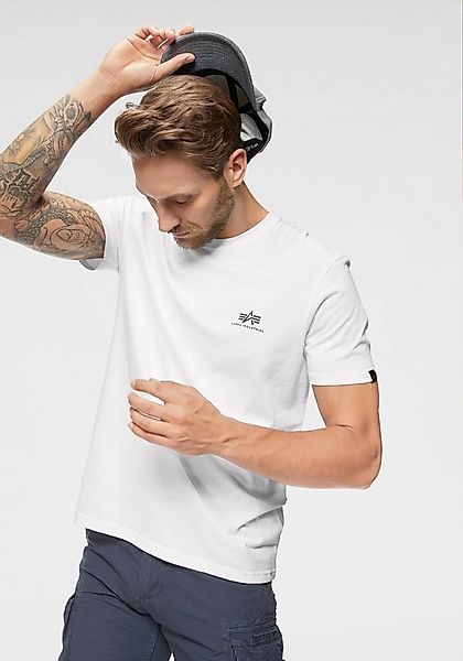Alpha Industries Rundhalsshirt BASIC T SMALL LOGO Baumwolle, regular fit günstig online kaufen