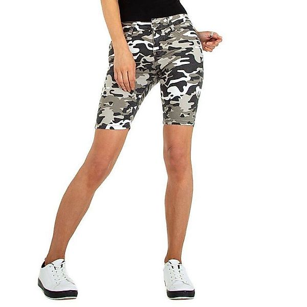 Ital-Design Shorts Damen Freizeit Camouflage Stretch Freizeitshorts in Hell günstig online kaufen