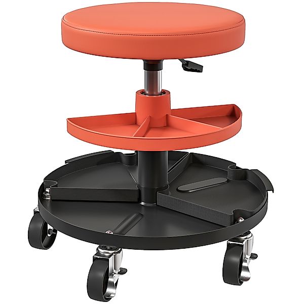 HOMCOM Werkstattrollhocker mit höhenverstellbarem Sitz 40-51 cm, 2 Werkzeug günstig online kaufen