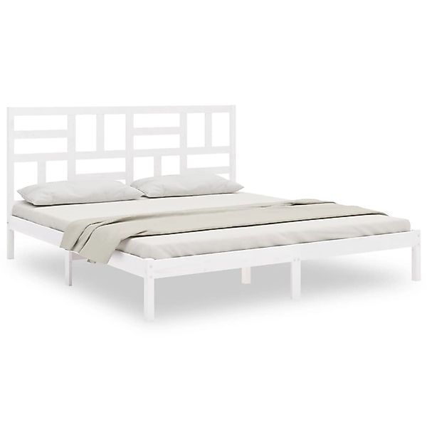 vidaXL Massivholzbett Weiß 200x200 cm1084555 günstig online kaufen