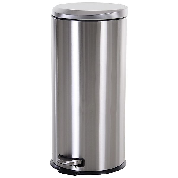 HOMCOM 30L Mülleimer aus Edelstahl mit Inneneimer Deckel Fußpedal Ø29,2 x 6 günstig online kaufen