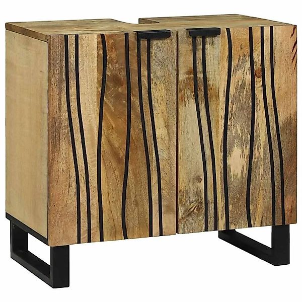 vidaXL Waschbeckenschrank mit Tür Braun 62 x 33 x 58 cm Holzwerkstoff 40179 günstig online kaufen