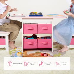 Yorbay Kindersitzgruppe Kindertisch mit 2 Stühlen, günstig online kaufen