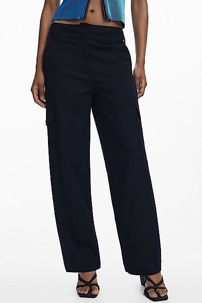 Desigual 5-Pocket-Hose Elegante Damen-Palazzohose in Schwarz mit Taschen un günstig online kaufen