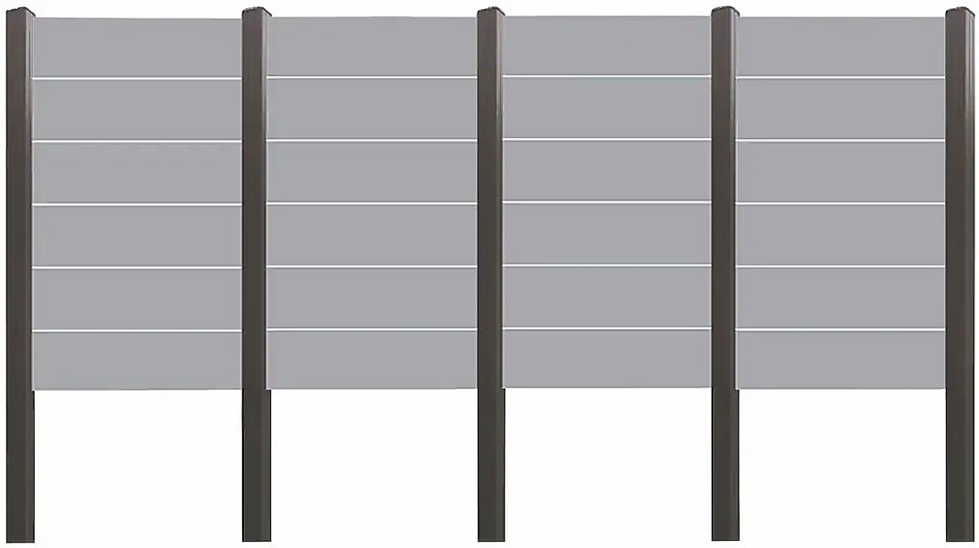 Tetzner & Jentzsch Sichtschutzelement "ROUNDROCK 2" Satiniertes Glas in Alu günstig online kaufen