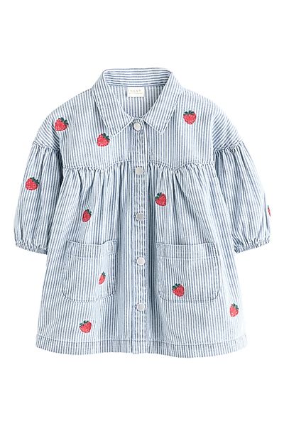 Next Jeanskleid Besticktes Jeansblusenkleid aus 100 % günstig online kaufen