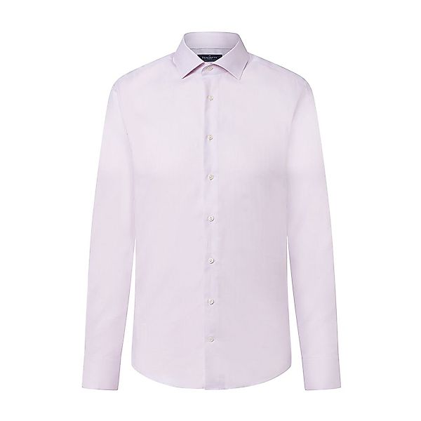 Hackett Plain Herringbone Langarm Hemd M-L Pink günstig online kaufen