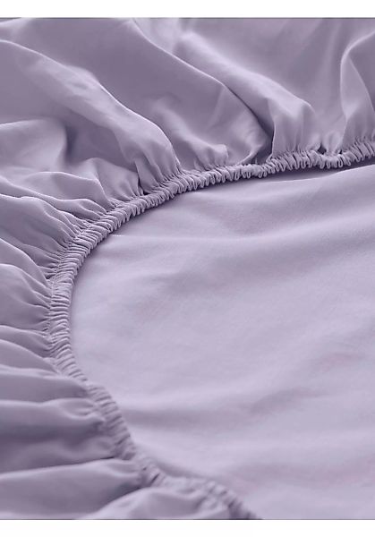 hessnatur Satin-Spannbetttuch aus Bio-Baumwolle - lila - Größe 180x200 cm günstig online kaufen