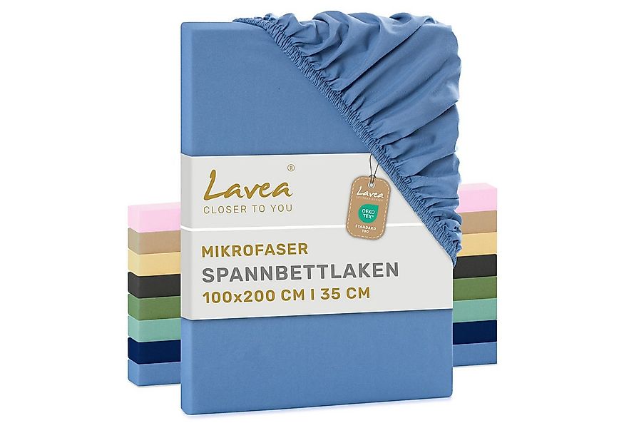 Lavea Spannbettlaken Bettlaken, Spannlaken Mikrofaser, 180x200cm, 200x200cm günstig online kaufen
