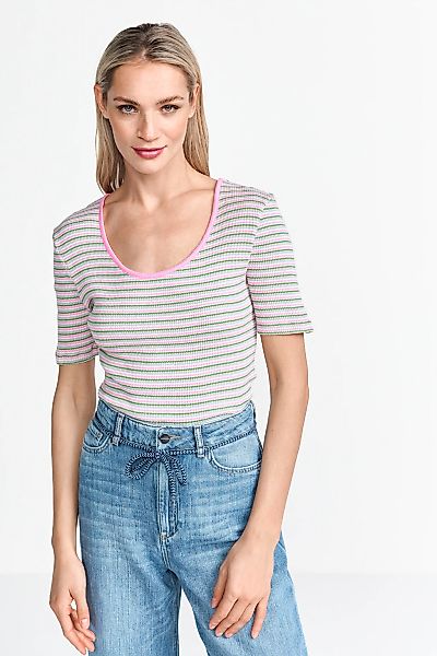 RICHROYAL Kurzarmshirt, Mit tiefem Rundhalsausschnitt günstig online kaufen
