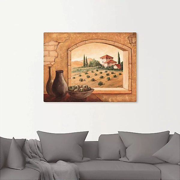 Artland Wandbild "Toskana", Fensterblick, (1 St.) günstig online kaufen