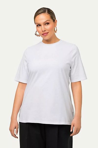 Ulla Popken Rundhalsshirt T-Shirt Classic Stehkragen Halbarm günstig online kaufen