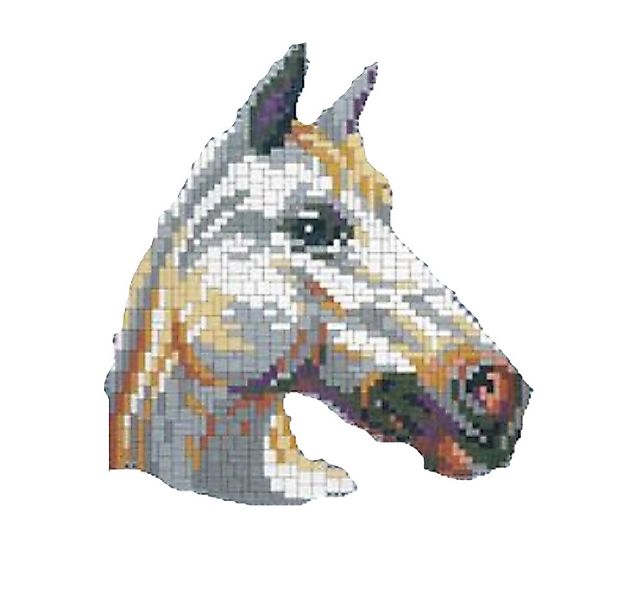 Stick it Steckpuzzle Pferd weiss, 1200 Puzzleteile, Bildgröße 26 x 33 cm günstig online kaufen