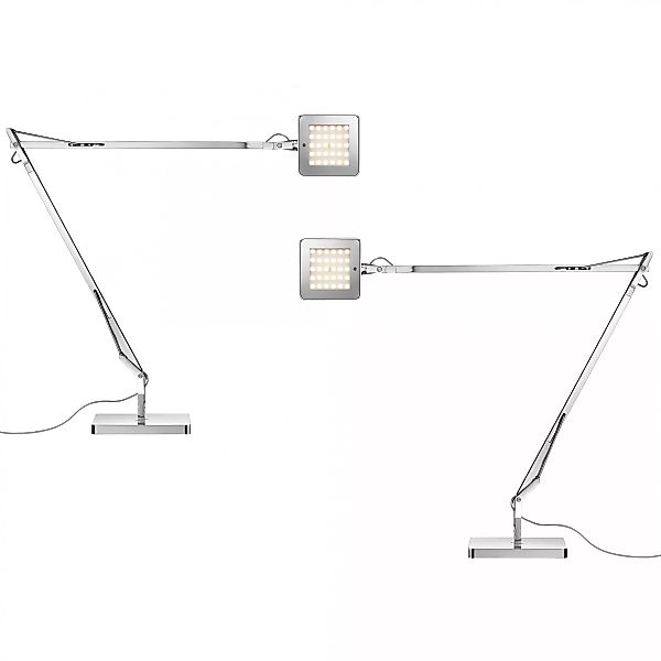 Flos - Kelvin LED 2er-Set Schreibtischleuchten - chrom/glänzend/LxBxH 58x10 günstig online kaufen