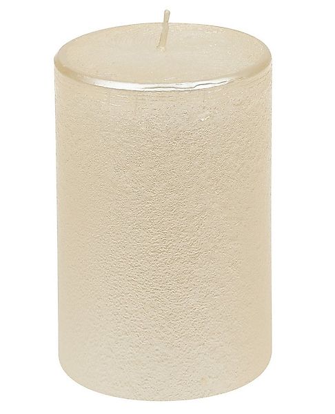 Steinhart Kerzen Rustic-Kerze Stumpenkerze "Rustic-Glanz" Champagner 100/68 günstig online kaufen