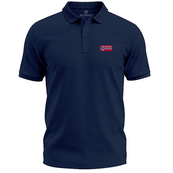 Neverless Poloshirt Poloshirt Herren mit Norwegen günstig online kaufen