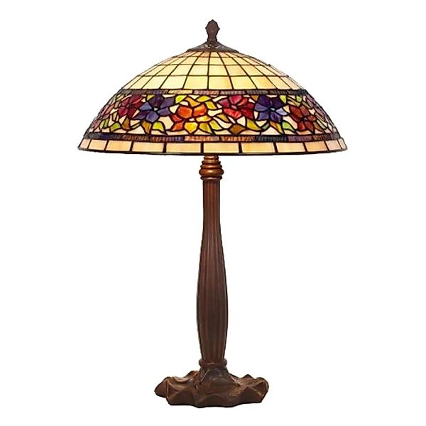 Tischlampe Flora im Tiffanystil, unten offen, 64cm günstig online kaufen