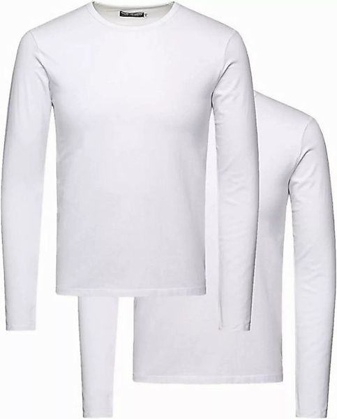 Jack & Jones Langarmshirt (Set, 2er-Pack) in Unifarben günstig online kaufen