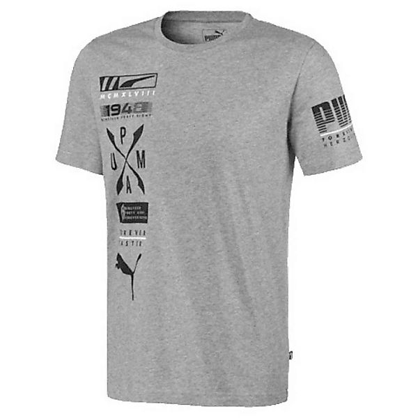 Puma Advanced Graphic Kurzarm T-shirt S Medium Gray Heather günstig online kaufen