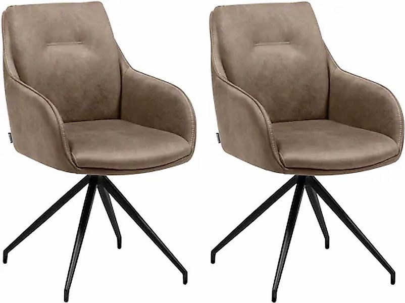 OMG Design Esszimmerstuhl »Tijn«, (Set), 2 St., Stoff, Drehstuhl, Armlehnen günstig online kaufen