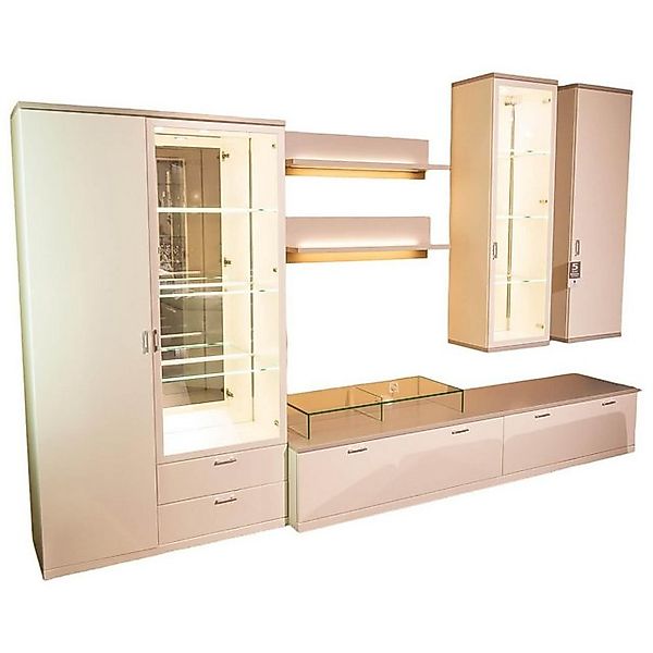 Musterring Anbauschrank Wohnwand Kira Korpus Und Front Lack Weiß Regale Lac günstig online kaufen