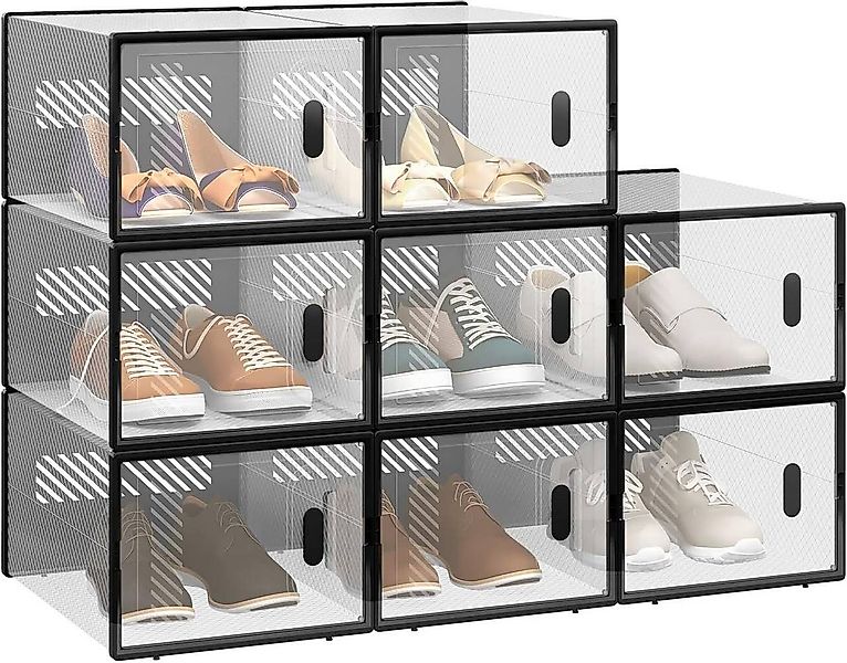 Woltu Schuhregal, 8-tlg., stapelbar, mit magnetischer günstig online kaufen