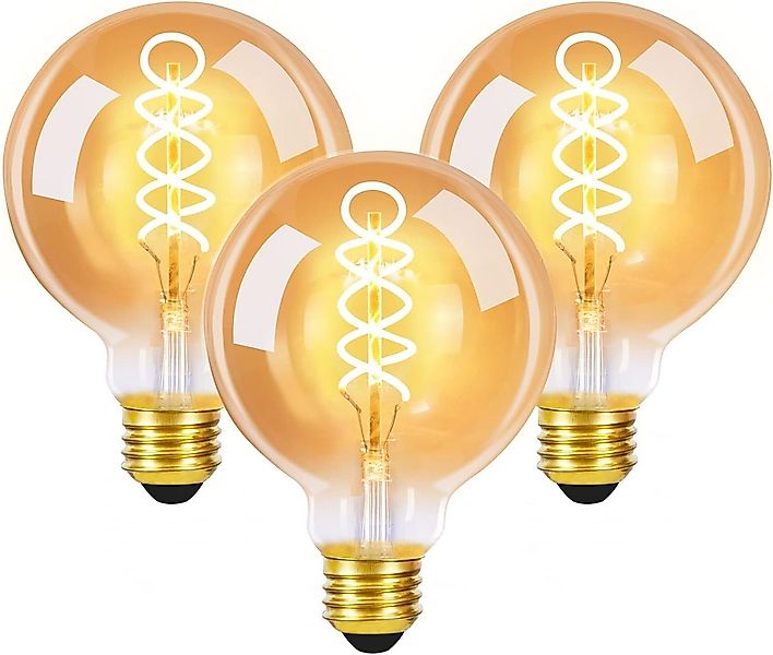 Nettlife LED-Leuchtmittel 2 Stück LED Glühbirne Vintage E27 Lampe G80 Warmw günstig online kaufen