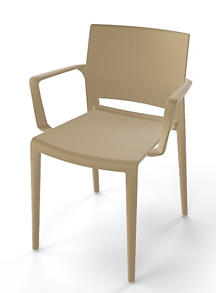 Robuster Stapelstuhl Bakhita B - mit Armlehne für Garten und Wohnbereich ta günstig online kaufen