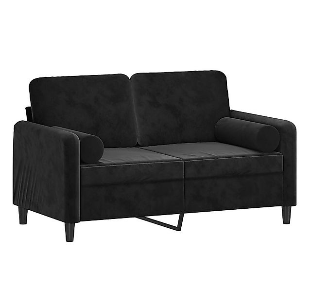 vidaXL Sofa 2-Sitzer-Sofa mit Zierkissen Schwarz 120 cm Samt günstig online kaufen
