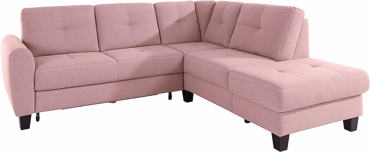 sit&more Ecksofa »Varese L-Form«, mit Federkern, wahlweise mit Bettfunktion günstig online kaufen