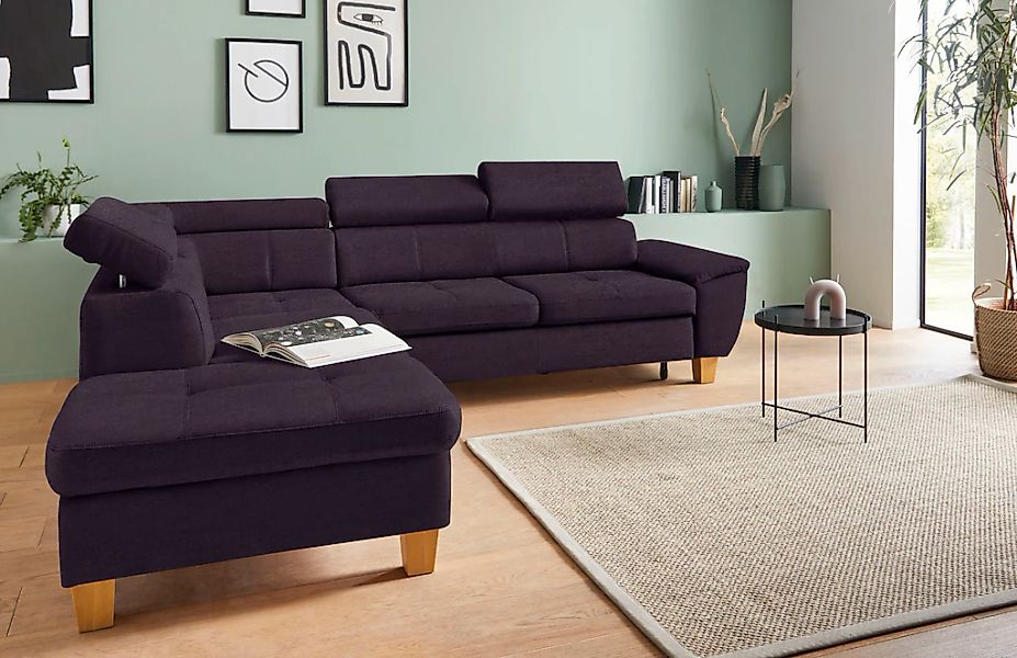 exxpo - sofa fashion Ecksofa "Enya, hoher Sitzkomfort, Breite 266cm, bequem günstig online kaufen