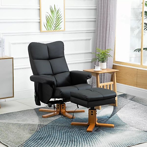 HOMCOM Relaxsessel Massagesessel mit Fußhocker  Fernsehsessel 145°-Neigung, günstig online kaufen