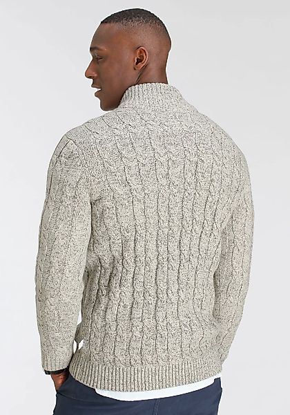 DELMAO Troyer Bis Größe 3XL mit Zopfmuster günstig online kaufen