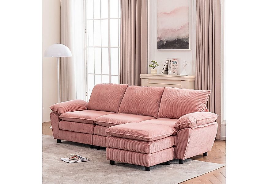 STILVORA Sofa L-Form Wohnzimmersofa,Relaxsofa für 4 Personen,Big Sofa cords günstig online kaufen