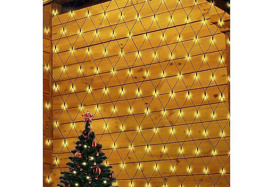 Salcar LED-Lichterkette LED Lichternetz outdoor Lichterkette Garten Weihnac günstig online kaufen