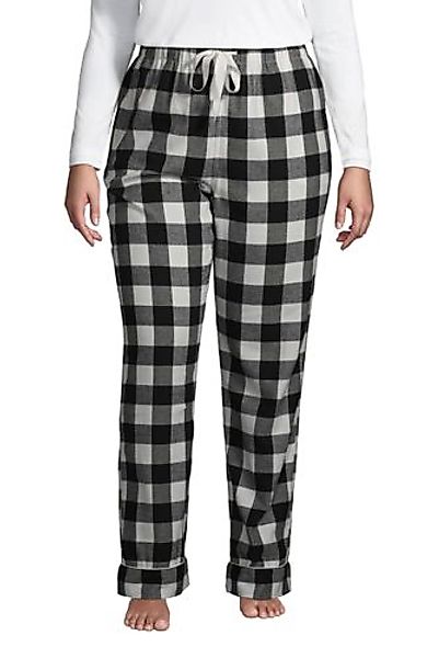 Gemusterte Flanell-Pyjamahose in großen Größen, Damen, Größe: 48-50 Plusgrö günstig online kaufen