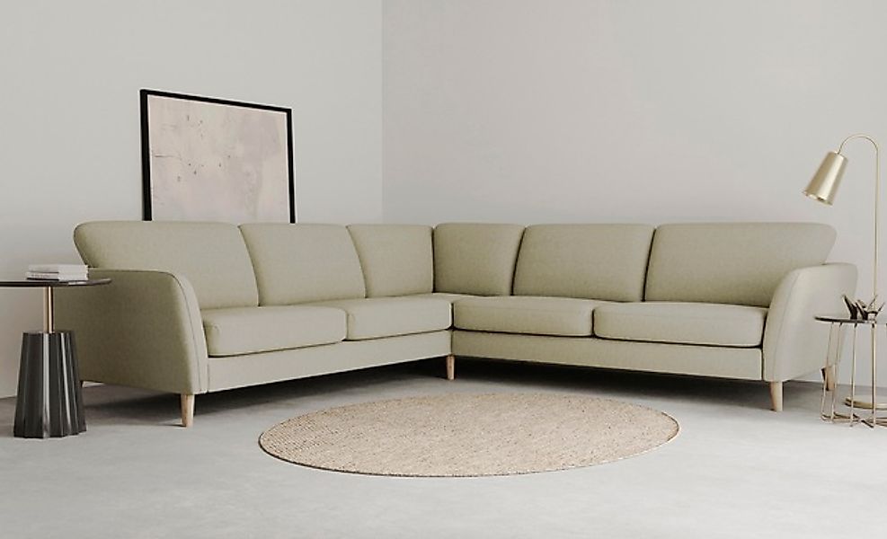Home affaire Ecksofa »MARSEILLE 278/278 cm, L-Form, Webstoff, Flachgewebe, günstig online kaufen