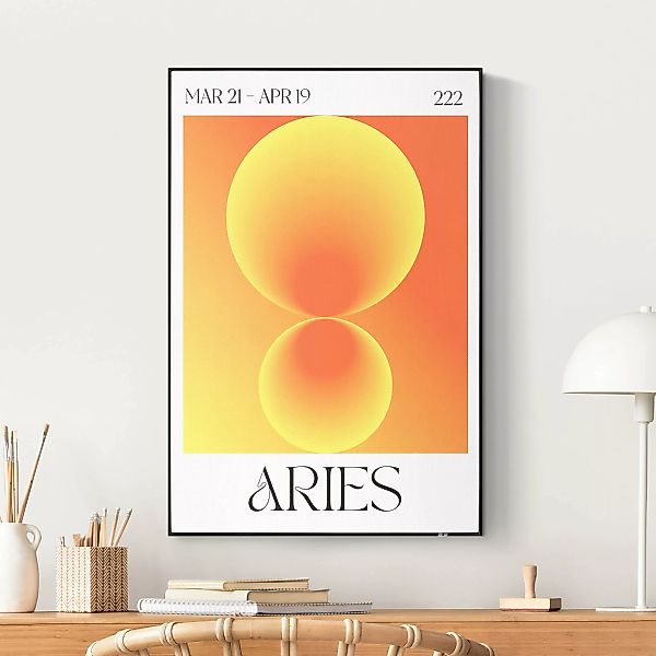 Akustik-Wechselbild Widder - Neon Poster günstig online kaufen