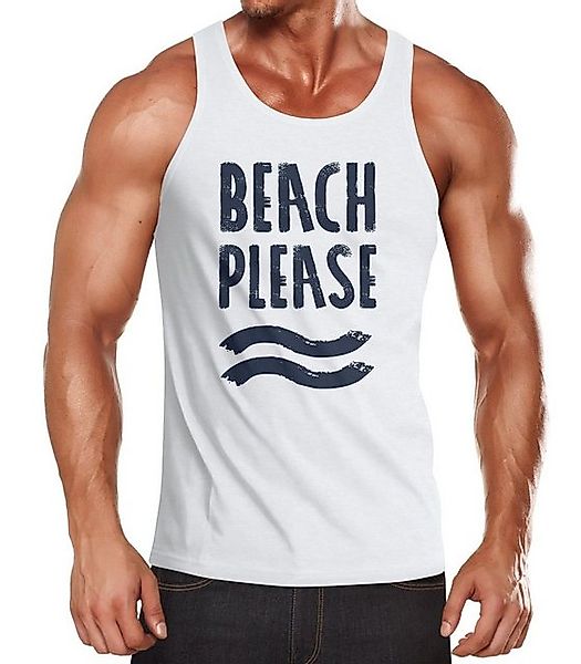 Neverless Tanktop Herren Tank-Top Beach please Muskelshirt Muscle Shirt mit günstig online kaufen