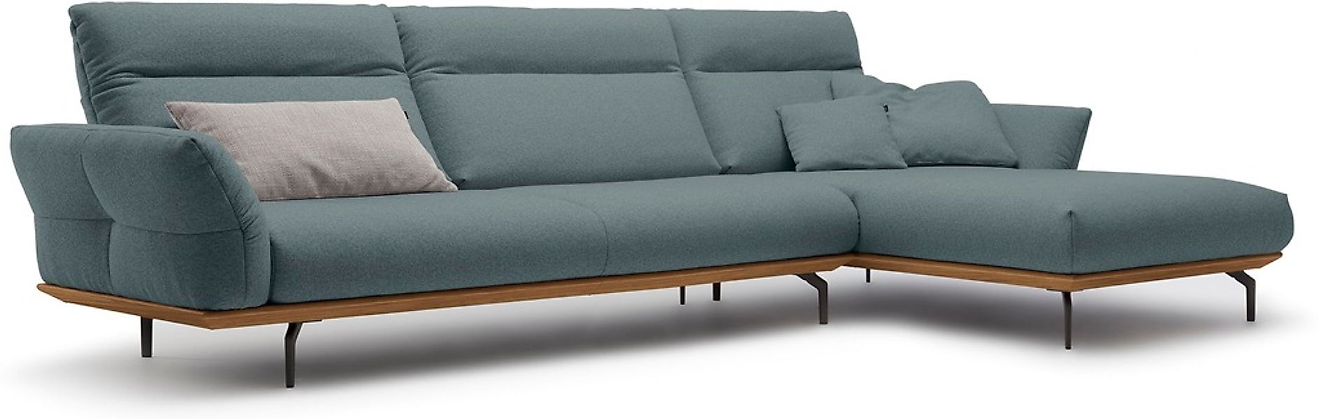 Creation BY ROLF BENZ Ecksofa »hs.460«, Sockel in Nussbaum, Winkelfüße in U günstig online kaufen