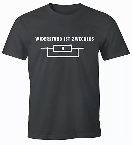 MoonWorks Print-Shirt Widerstand ist zwecklos Shirt Herren T-Shirt mit Prin günstig online kaufen